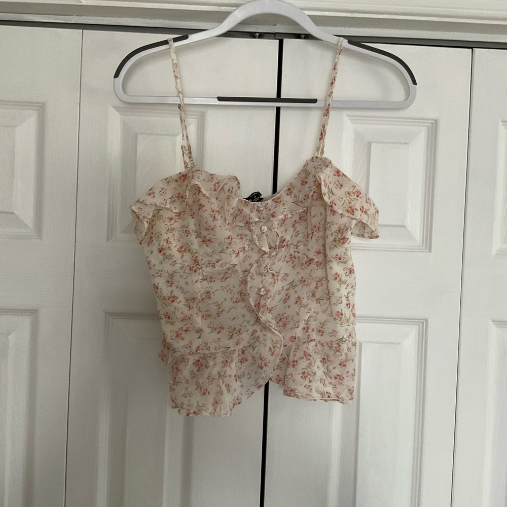 Lulu's Cream Floral Camisole